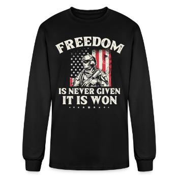 US Patriotic Quotes, Patriot, Patriots - Men's Long Sleeve T-Shirt - black - Front
