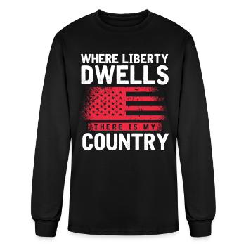 US Patriotic Quotes, Patriot, Patriots - Men's Long Sleeve T-Shirt - black - Front