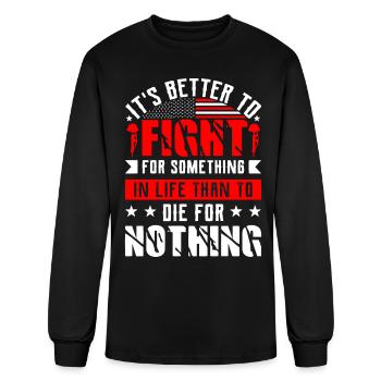 US Patriotic Quotes, Patriot, Patriots - Men's Long Sleeve T-Shirt - black - Front