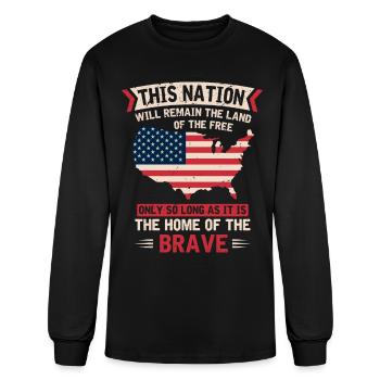 US Patriotic Quotes, Patriot, Patriots - Men's Long Sleeve T-Shirt - black - Front