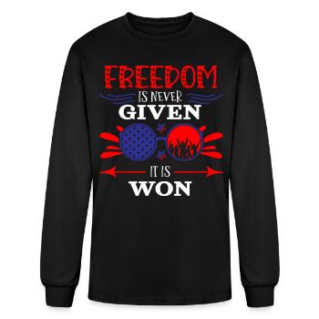 US Patriotic Quotes, Patriot, Patriots - Men's Long Sleeve T-Shirt - black - Front