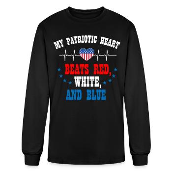 US Patriotic Quotes, Patriot, Patriots - Men's Long Sleeve T-Shirt - black - Front