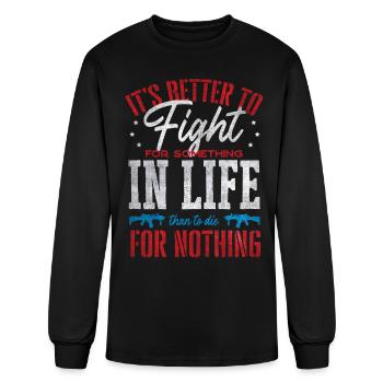 US Patriotic Quotes, Patriot, Patriots - Men's Long Sleeve T-Shirt - black - Front