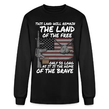 US Patriotic Quotes, Patriot, Patriots - Men's Long Sleeve T-Shirt - black - Front