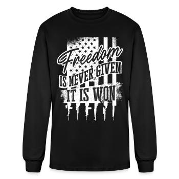 US Patriotic Quotes, Patriot, Patriots - Men's Long Sleeve T-Shirt - black - Front