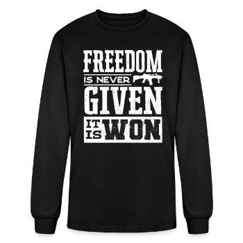 US Patriotic Quotes, Patriot, Patriots - Men's Long Sleeve T-Shirt - black - Front
