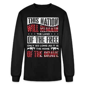 US Patriotic Quotes, Patriot, Patriots - Men's Long Sleeve T-Shirt - black - Front
