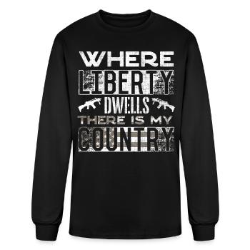 US Patriotic Quotes, Patriot, Patriots - Men's Long Sleeve T-Shirt - black - Front