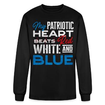 US Patriotic Quotes, Patriot, Patriots - Men's Long Sleeve T-Shirt - black - Front