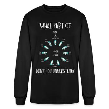 man over boeard maneuver, sailor, sailing - Men's Long Sleeve T-Shirt - black - Front