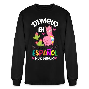 spanish teacher , teaching spanish - Men's Long Sleeve T-Shirt - black - Front