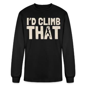 Id Climb That, Boulder, Rock Climbing - Men's Long Sleeve T-Shirt - black - Front