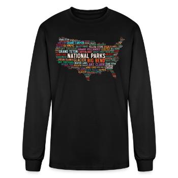 National Parks of the US, National Park - Men's Long Sleeve T-Shirt - black - Front