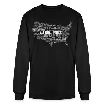 National Parks of the US, National Park - Men's Long Sleeve T-Shirt - black - Front