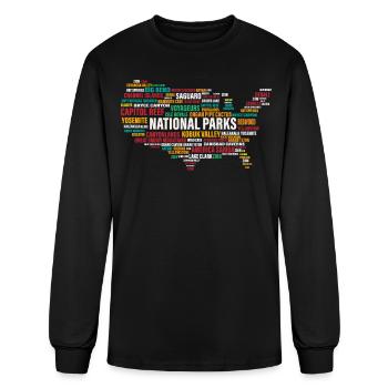 National Parks of the US, National Park - Men's Long Sleeve T-Shirt - black - Front