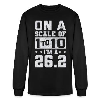 Marathoner, Marathon, RUnner, 26.2 - Men's Long Sleeve T-Shirt - black - Front