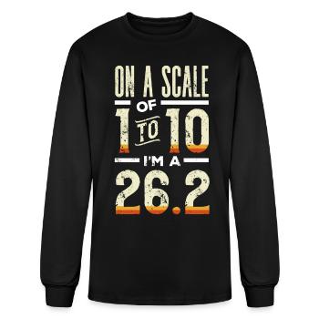 Marathoner, Marathon, RUnner, 26.2 - Men's Long Sleeve T-Shirt - black - Front