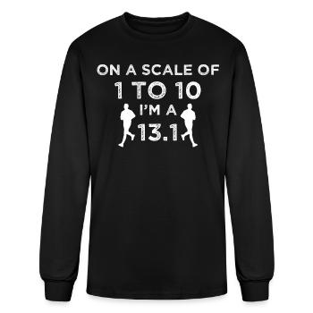 Half Marathon, Marathon, Runner - Men's Long Sleeve T-Shirt - black - Front