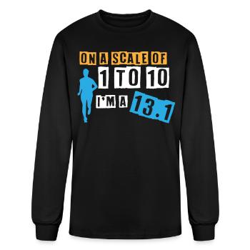 Half Marathon, Marathon, Runner - Men's Long Sleeve T-Shirt - black - Front