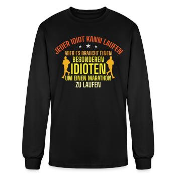 Half Marathon, Marathon, Runner - Men's Long Sleeve T-Shirt - black - Front