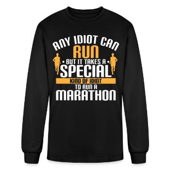 Half Marathon, Marathon, Runner - Men's Long Sleeve T-Shirt - black - Front