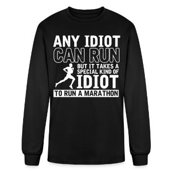 Half Marathon, Marathon, Runner - Men's Long Sleeve T-Shirt - black - Front