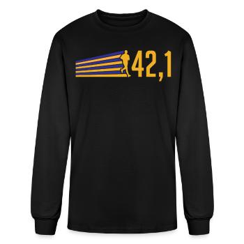 Half Marathon, Marathon, Runner - Men's Long Sleeve T-Shirt - black - Front