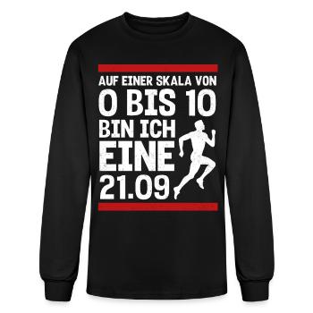 Half Marathon, Marathon, Runner - Men's Long Sleeve T-Shirt - black - Front