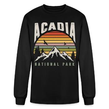 Acadia National Park - Men's Long Sleeve T-Shirt - black - Front