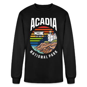 Acadia National Park - Men's Long Sleeve T-Shirt - black - Front