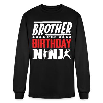 Birthday of the Ninja, Ninja, - Men's Long Sleeve T-Shirt - black - Front