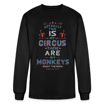 My Circus My Monkeys - Men's Long Sleeve T-Shirt - black - Front