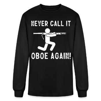 Bassoon, oboe, clarinet, Music teacher - Men's Long Sleeve T-Shirt - black - Front
