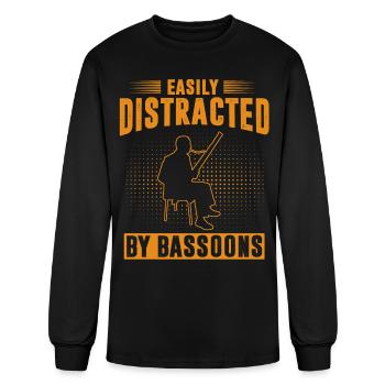 Bassoon, oboe, clarinet, Music teacher - Men's Long Sleeve T-Shirt - black - Front