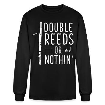 Bassoon, oboe, clarinet, Music teacher - Men's Long Sleeve T-Shirt - black - Front