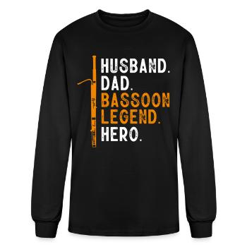 Bassoon, oboe, clarinet, Music teacher - Men's Long Sleeve T-Shirt - black - Front