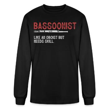 Bassoon, oboe, clarinet, Music teacher - Men's Long Sleeve T-Shirt - black - Front