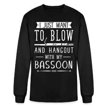 Bassoon, oboe, clarinet, Music teacher - Men's Long Sleeve T-Shirt - black - Front