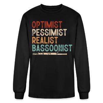 Bassoon, oboe, clarinet, Music teacher - Men's Long Sleeve T-Shirt - black - Front