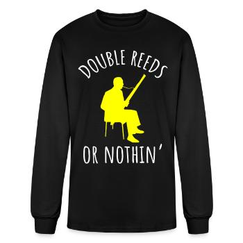 Bassoon, oboe, clarinet, Music teacher - Men's Long Sleeve T-Shirt - black - Front