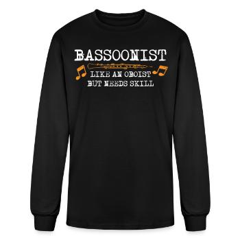 Bassoon, oboe, clarinet, Music teacher - Men's Long Sleeve T-Shirt - black - Front