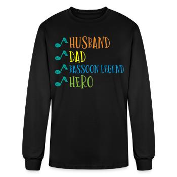 Bassoon, oboe, clarinet, Music teacher - Men's Long Sleeve T-Shirt - black - Front