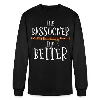 Bassoon, oboe, clarinet, Music teacher - Men's Long Sleeve T-Shirt - black - Front