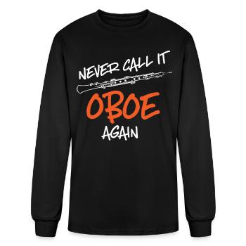 Bassoon, oboe, clarinet, Music teacher - Men's Long Sleeve T-Shirt - black - Front