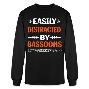 Bassoon, oboe, clarinet, Music teacher - Men's Long Sleeve T-Shirt - black - Front