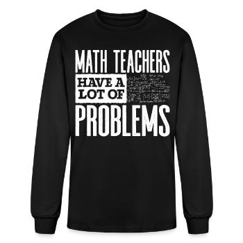 Math Teacher - Men's Long Sleeve T-Shirt - black - Front