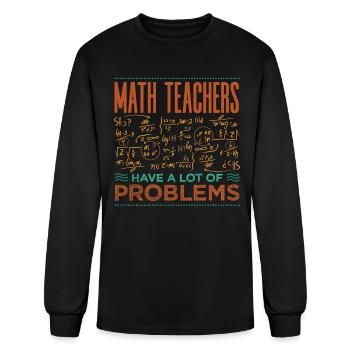 Math Teacher - Men's Long Sleeve T-Shirt - black - Front