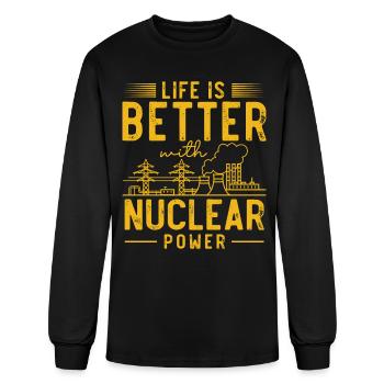 Nuclear Engineer, nuclear, science - Men's Long Sleeve T-Shirt - black - Front