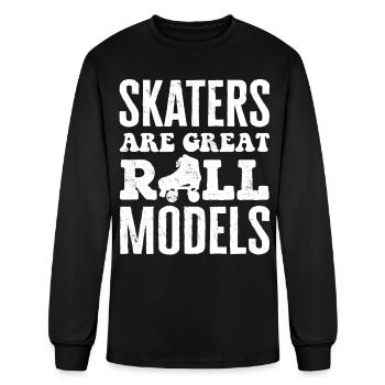 Skating, Roller Skating - Men's Long Sleeve T-Shirt - black - Front