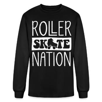 Skating, Roller Skating - Men's Long Sleeve T-Shirt - black - Front